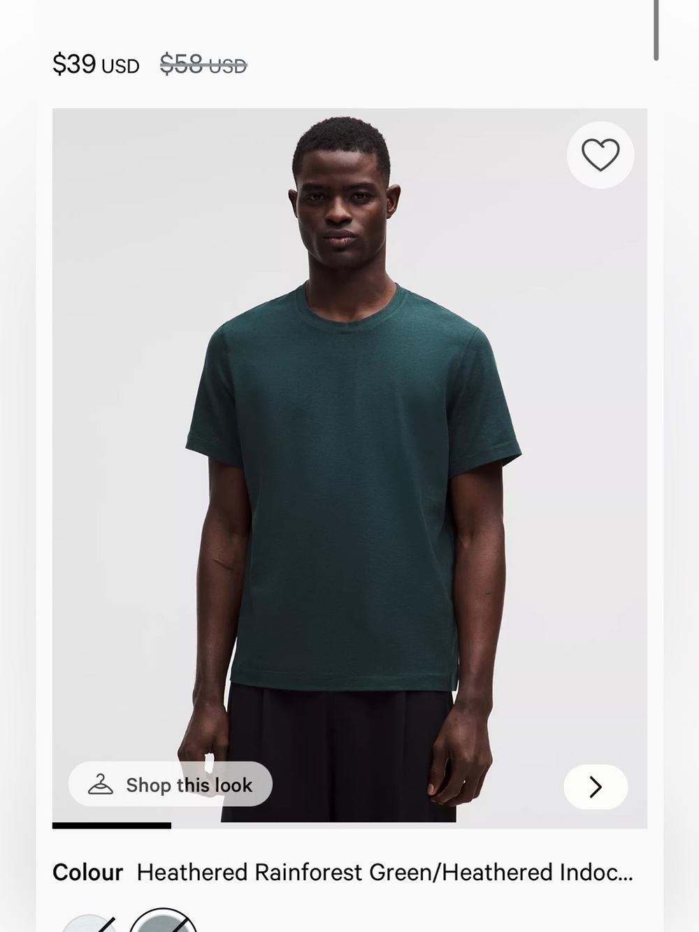 Lululemon Soft Jersey Short Sleeve Shirt